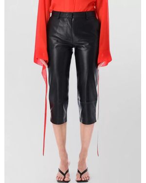 Frankie Shop Lior Leather Capri Trousers - Red