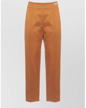 Marni High Waist Cropped Cotton Pants Seams - Multicolor