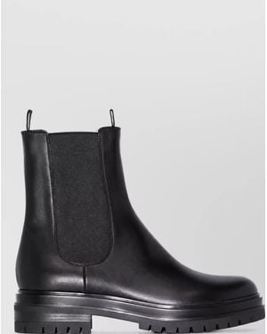 Gianvito Rossi Leather Knee-High Chelsea Boots - Black