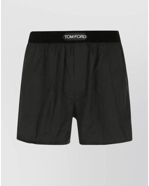 Tom Ford Silk Boxer Shorts - Black