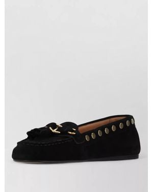 Isabel Marant Loafers Chain Detail Slip On Tassel - Black