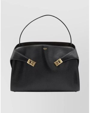 Ferragamo Chic Shoulder Bag Top Handle - Black