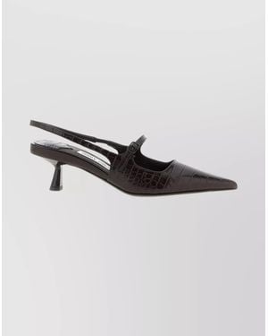 Jimmy Choo Slingback With Buckle And Crocodile Texture - Multicolor