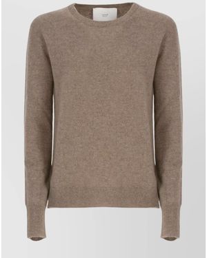 Vanisé Cashmere Ribbed Crewneck Jumper - Brown