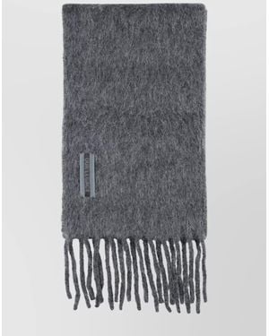 Our Legacy Rectangular Scarf Fringed Edges - Gray