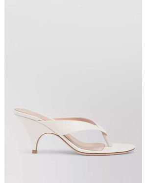 Gianvito Rossi Sofia Thong 70 Leather Sandals Open Toe - Natural