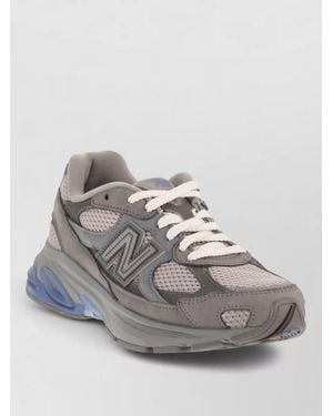 New Balance Leather Mesh Low-Top Trainers - Grey