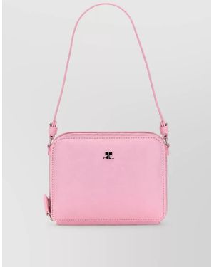Courreges Cloud Leather Cross-Body Bag - Pink