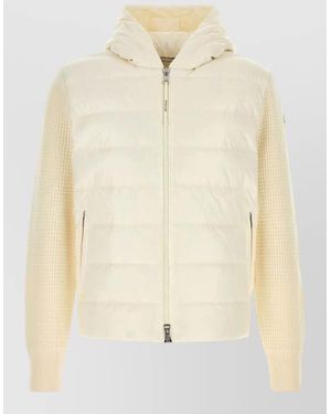 Moncler Cashmere Hooded Jacket - Natural