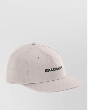Salomon Curved Brim Cap Featuring Eyelet Vents - Natural
