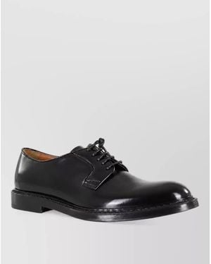 Doucal's Leather Derby Shoes - Black