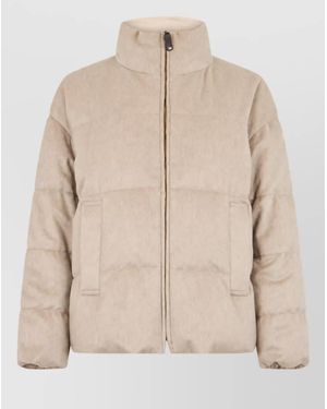 Max Mara Reversible Padded Camel Hair Jacket - Natural