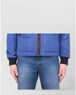 Fay Hooded Bomber Jacket - Blue