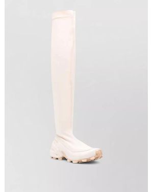 MM6 by Maison Margiela Printed Over-The-Knee Boots - White