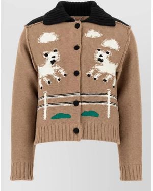 Moschino Wool Cardigan - Brown