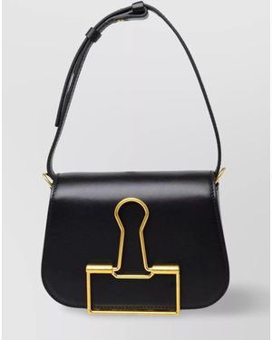 Off-White c/o Virgil Abloh Binder Leather Shoulder Bag - Black