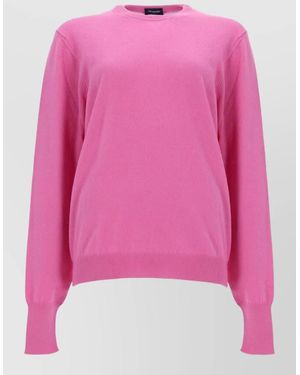 Drumohr Crew Neck Jumper Long Sleeve Design - Pink