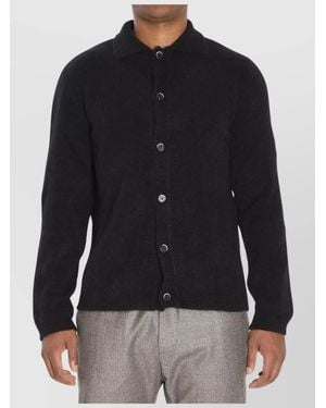 Barena Alpaca-Blend Ribbed Regular-Fit Cardigan - Black