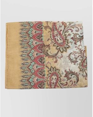 Etro Floral-Paisley Scarf - Natural