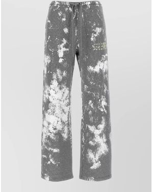 MM6 by Maison Margiela Cotton Straight-Leg Joggers - Grey
