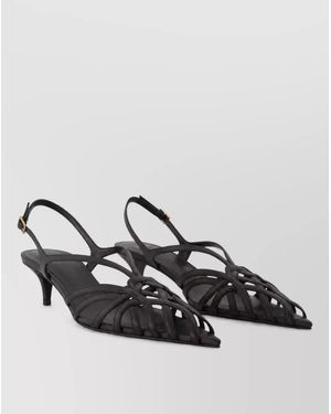 Balmain Leather Kitten Heel Mules - Multicolor