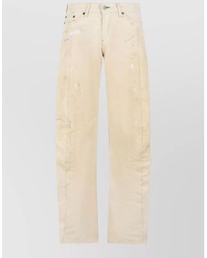 Acne Studios 2006F Loose Fit Cotton Jeans Trousers - Natural