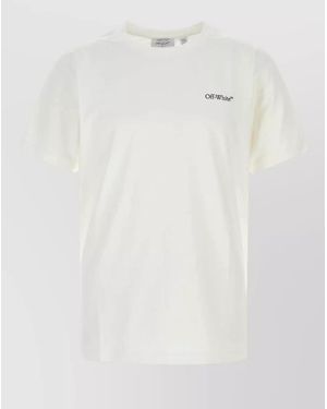 Off-White c/o Virgil Abloh Cotton T Shirt Short Sleeves Crew Neck Graphic - White