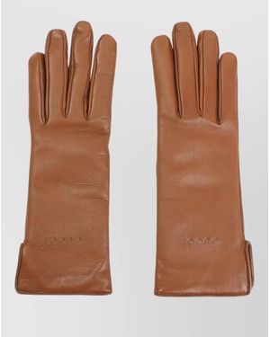 Gucci Leather Gloves - Brown