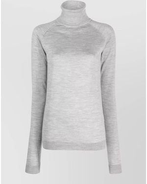 ARMARIUM High Neck Virgin Wool Silk Jumper - Grey