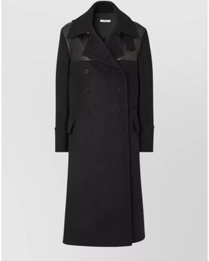 Fendi Wool Double-Breasted Coat - Black