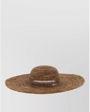 IBELIV Miaro Hat Wide Brim Natural Fibre - Brown