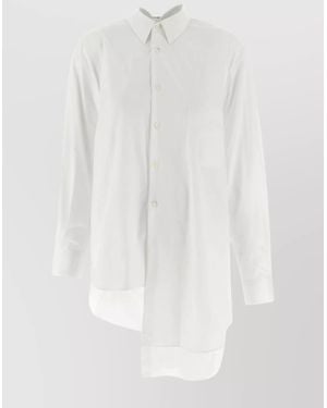Comme des Garçons Asymmetric Cotton Shirt - White