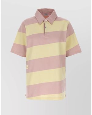 Burberry Striped Polo Shirt - Pink