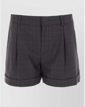 Moschino Tailored Shorts Pleated Front Belt Loops - Gray