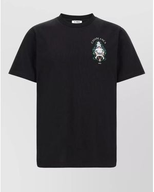 CASABLANCA Cotton Graphic T-Shirt - Black