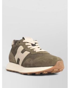 Hogan H601 Suede Sneakers Rubber Sole - Natural