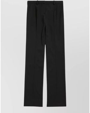 Balenciaga Tailored Straight Leg Pants Nylon Silk - Black