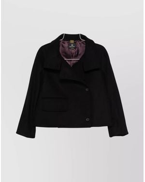 Paul Smith Double-Breasted Blazer Wide Collar - Black