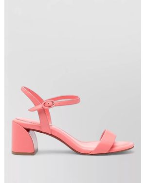 Christian Louboutin Leather Ankle-Strap Block-Heel Sandals - Pink
