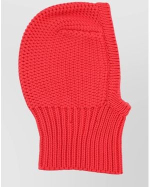 YMC Wool Knit Balaclava - Red
