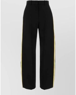 Loewe Twill Trousers Side Stripe Belt Loops - Black