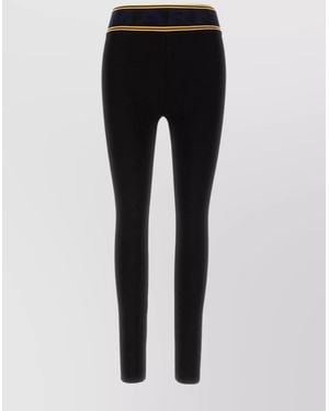 Marni Logo Embroidered Leggings - Black