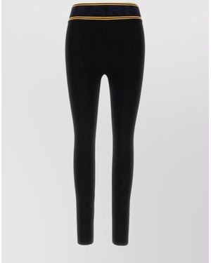 Marni Logo Embroidered Leggings - Black