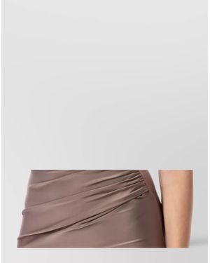 ANDAMANE Vicky Jumpsuit With Fitted Silhouette And Ruched Detailing - Brown