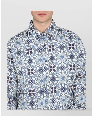 Drole de Monsieur Cotton Shirt - Blue
