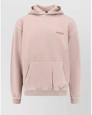 Represent Cotton Logo-Print Hoodie - Pink
