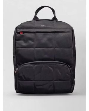 Kiton Quilted Backpack Adjustable Straps Top Handle - Blue