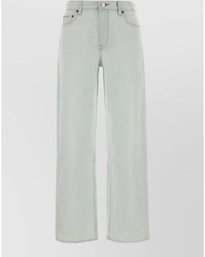 Calvin Klein Straight Leg Denim Jeans Belt Loops Five Pockets - Gray