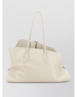 The Attico Medium Leather Tote Bag - Natural