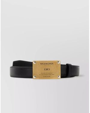 Balenciaga Adjustable Square Buckle Leather Belt - Multicolor